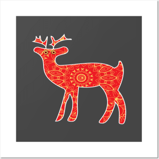 Golden egyptian happy deer, Luxury Mandala art Posters and Art